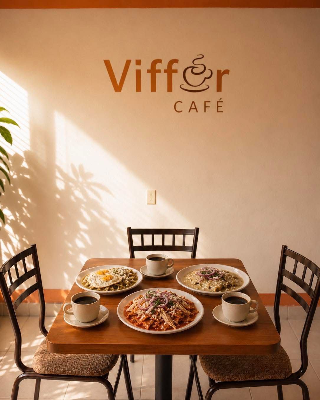 Desayuno servido en Viffor Café
